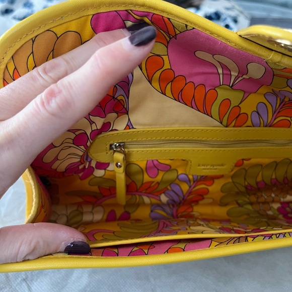 Kate Spade Yellow and Cream Woven Clutch - Picture 5 of 7